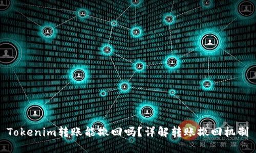 Tokenim转账能撤回吗？详解转账撤回机制