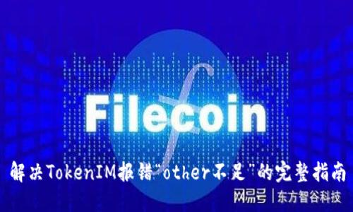 解决TokenIM报错“other不足”的完整指南